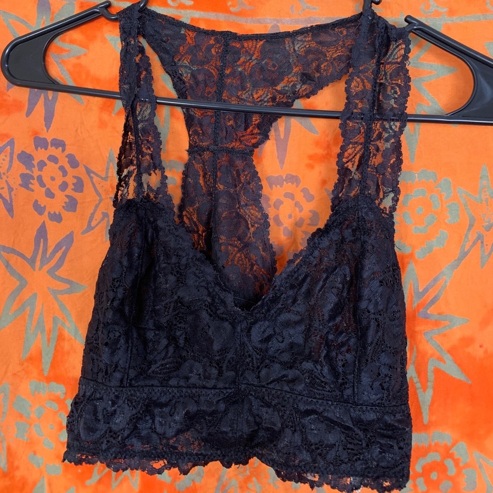 Black lace bralette
